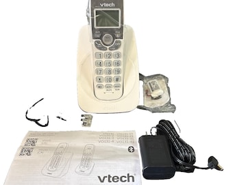VTech VG131 DECT 6.0 Cordless Phone | Speakerphone | Backlit Display | White Home Phone