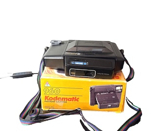 Vintage Kodak Kodamatic 960 Sofortbildkamera mit Blitz & Box • Super schön • 1980er Jahre