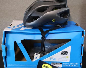 Giant Rev MIPS Helm mit Anleitung | Silber & Schwarz | Klein 51–55 cm | 250g