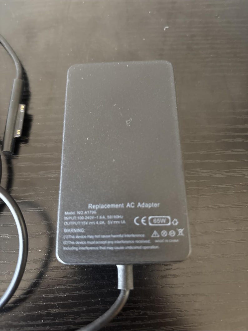 65W Surface Pro Charger for Pro 3‑10, Surface Book, Laptop, Go | Fast Replacement AC Adapter image 2