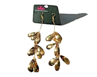 Paparazzi Gold Löffel Ohrringe • Elegante leichte Statement Tropfen • Neu