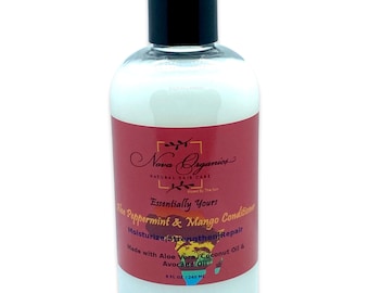 Aloe, Peppermint & Mango Hydrating Conditioner - Natural hair product -Moisturizing deep conditioner for natural/dry/brittle hair