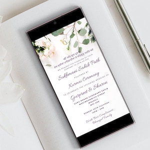 Kurmai and Sukhmani Sahib Part Invitation | Digital Shri Sukhmani Sahib Paath Invite | Modern | Upcoming Wedding