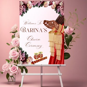 Choora Welcome Sign | Indian Wedding | Jago Sign |  Choora Maiyan Night Prewedding | Punjabi Wedding Decor | Digital