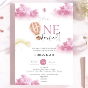 Sukhmani Sahib, Invitation partie Sikh Akhand Sahib - 1er anniversaire de garçon - Invitation - fichier numérique peut être envoyé via WhatsApp, téléchargement immédiat