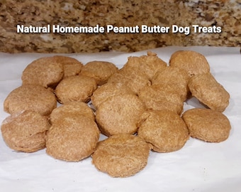 Homemade Peanut Butter Dog Treats • 100% Natural • The Dogs Love Them! (The Cats Too!)