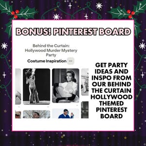 Christmas Murder Mystery Party Game for 6–10 Players Printable | Holiday Hollywood Mystery Kit | 1950s Vintage Dinner Party Game image 11