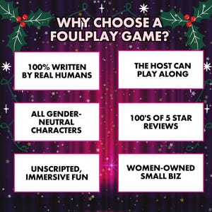 Christmas Murder Mystery Party Game for 6–10 Players Printable | Holiday Hollywood Mystery Kit | 1950s Vintage Dinner Party Game image 7