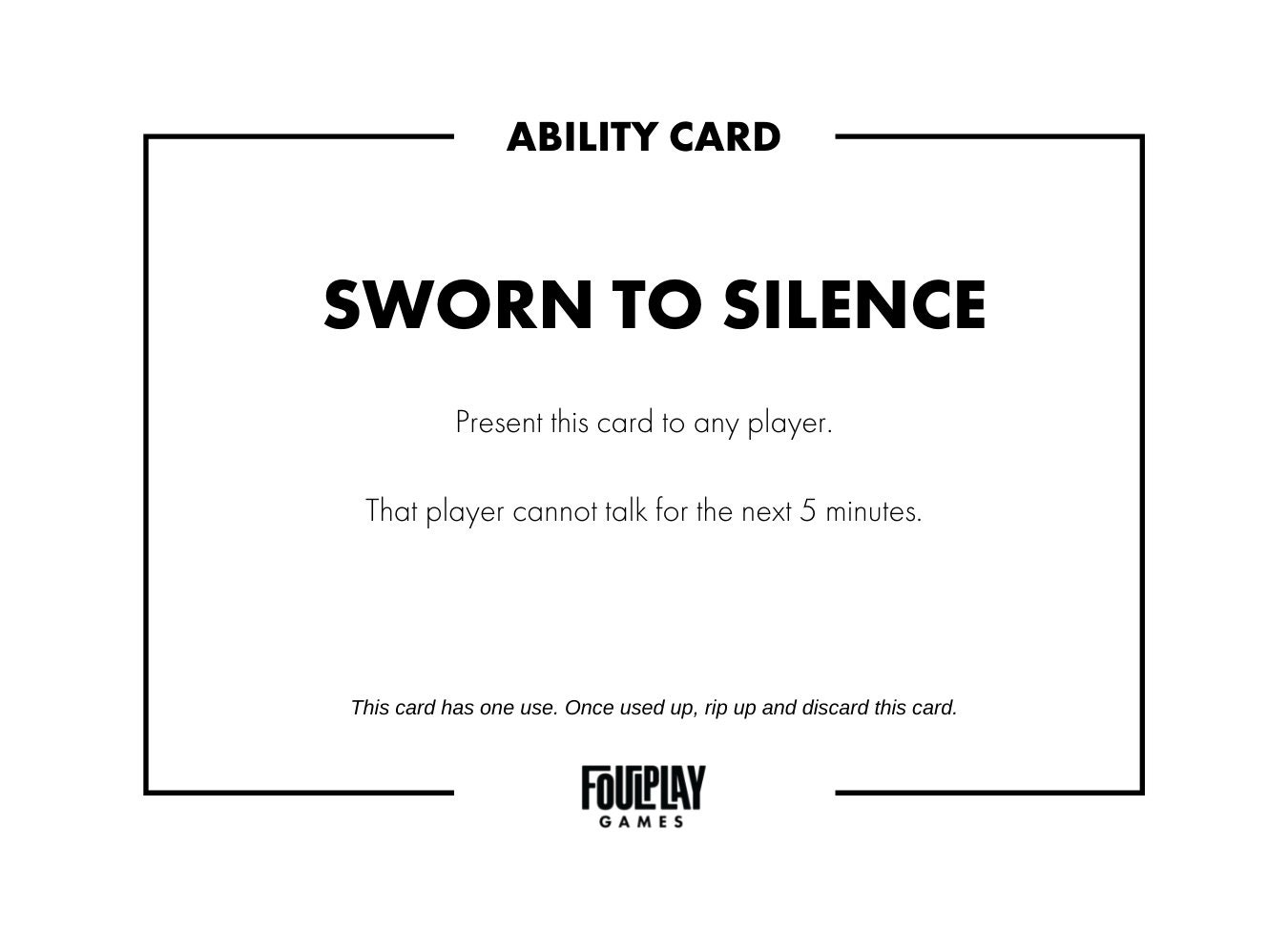 Murder Mystery Game Ability Cards Instant Download (Download Now