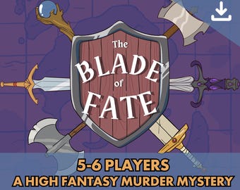 Fantasy Murder Mystery Game | 5-6 Players | Printable Adult Role Playing Party Kit | Digital Download | RPG Whodunit Dinner Party