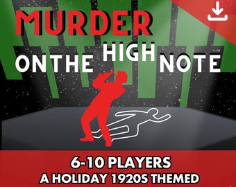 Christmas Murder Mystery Game | 6-10 Players | Printable Adult Mystery Party Kit | Digital Download | 1920s Holiday Whodunit Dinner Party