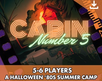 Halloween Murder Mystery Game | 5-6 Players | Printable Adult Mystery Party Kit | Digital Download | '80s Horror Whodunit Dinner Party
