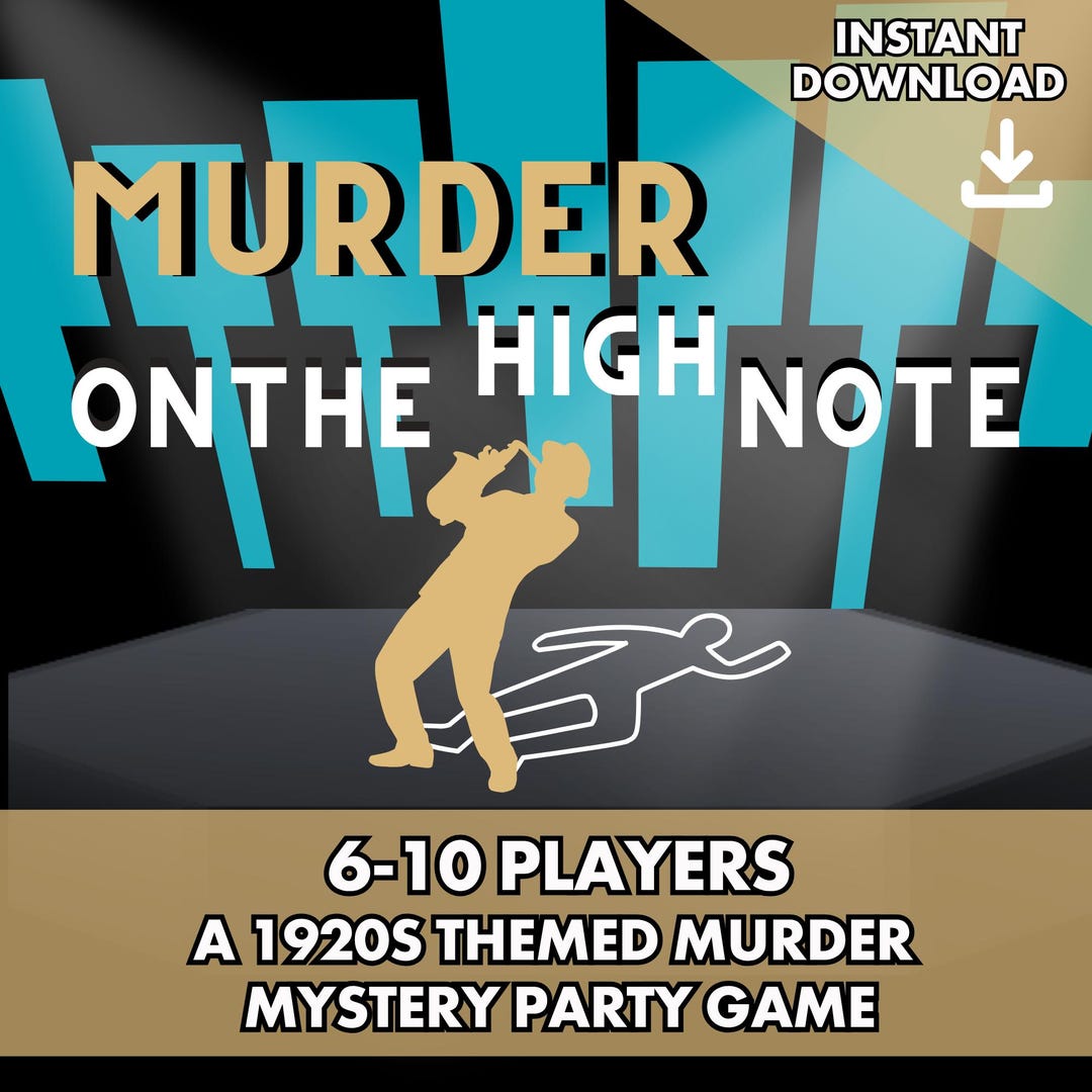 1920s Murder Mystery Game | 6-10 Players | Printable Adult Mystery ...