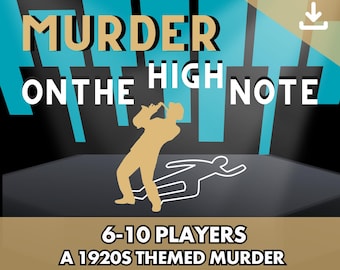 1920s Murder Mystery Game | 6-10 Players | Printable Adult Mystery Party Kit | Digital Download | Speakeasy Gatsby Whodunit Dinner Party