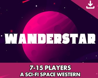 Space Western Murder Mystery Game | 7–15 Players | Printable Adult Mystery Party Kit | Digital Download | Sci-Fi Whodunit Dinner Party