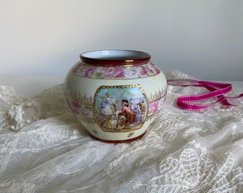 Lovely Small Romantic Scene Vase