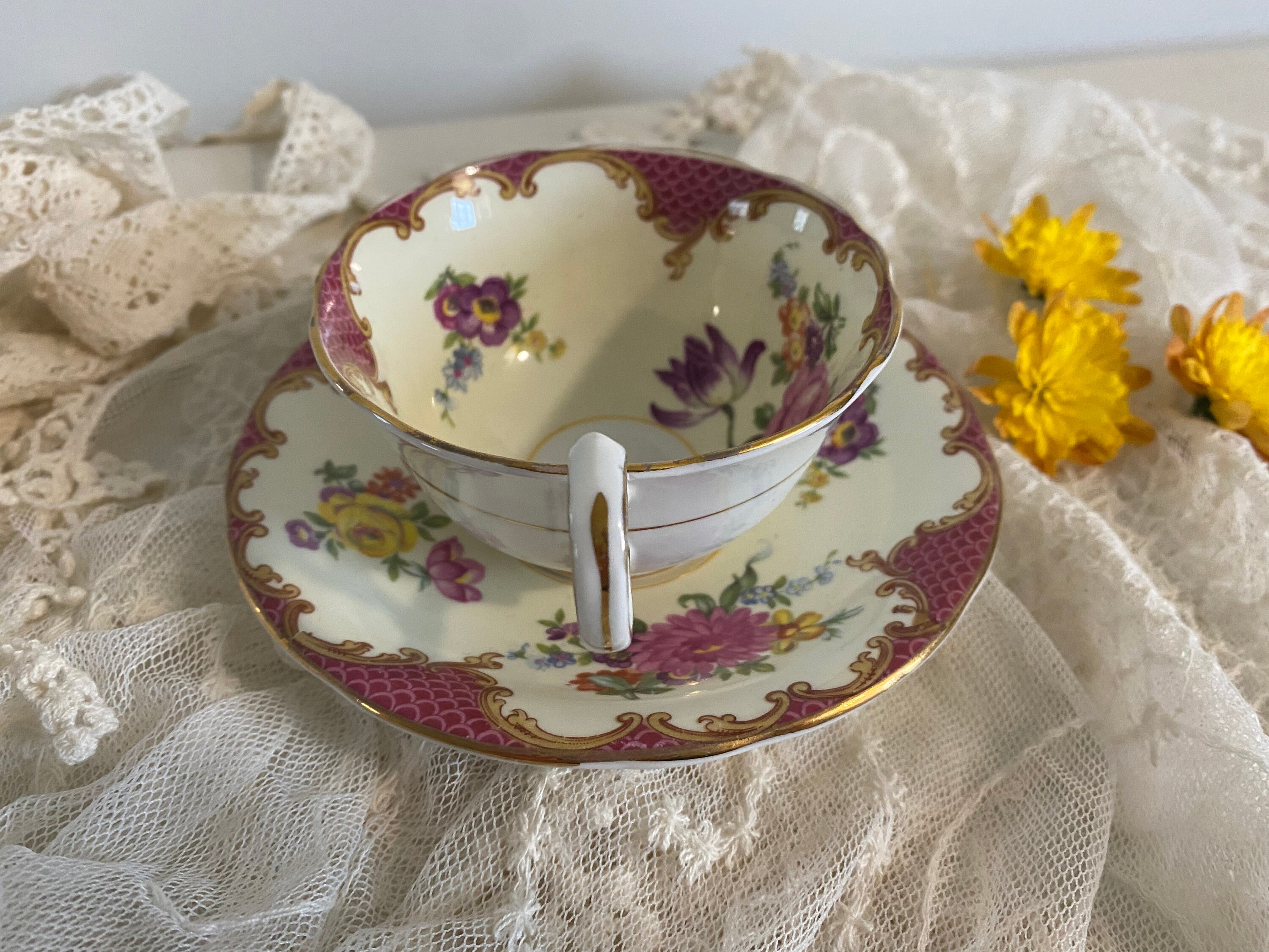 英国アンティーク　エインズレイ　CS 素敵なアンティークのエインズレイ ティーカップ - Etsy 日本