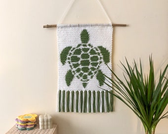 Turtle wall hanging | Crochet home decor |