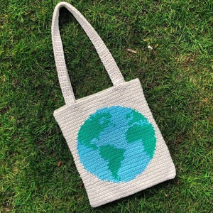 PDF | Crochet Earth Day Tote Bag Pattern | 2022 | Environmental | Tapestry | Intarsia