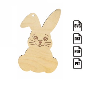 Easter bunny hare CNC bundle Laser cut SVG pdf dxf plt vector template plywood decoration Instant Download DIY pendant gift souvenir present