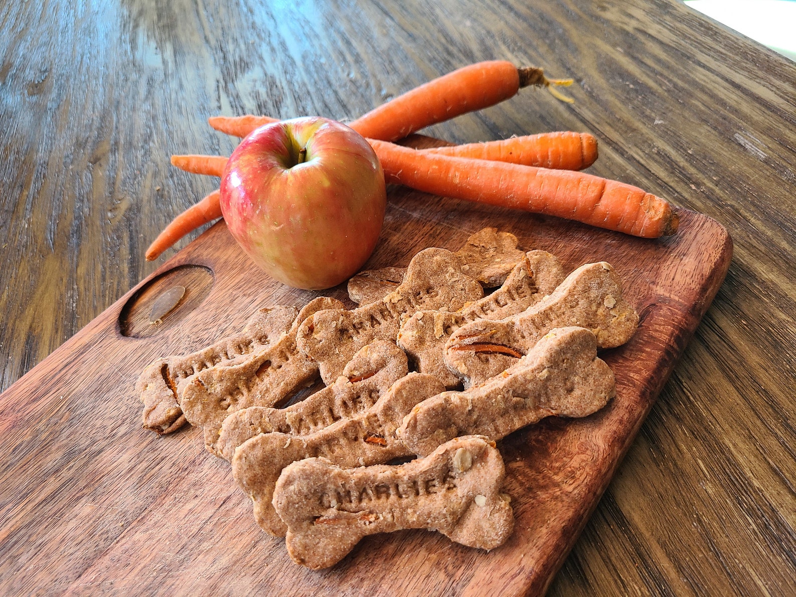 Apple/Carrot/Oats Homemade Dog Biscuits Charlie's Dog Etsy