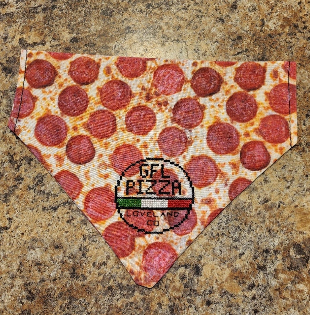 GFL Pizza Pepperoni Pattern Logo Over The Collar Dog Bandana Etsy gfl-pizza-pepperoni-pattern-logo-over-the-collar-dog-bandana-etsy