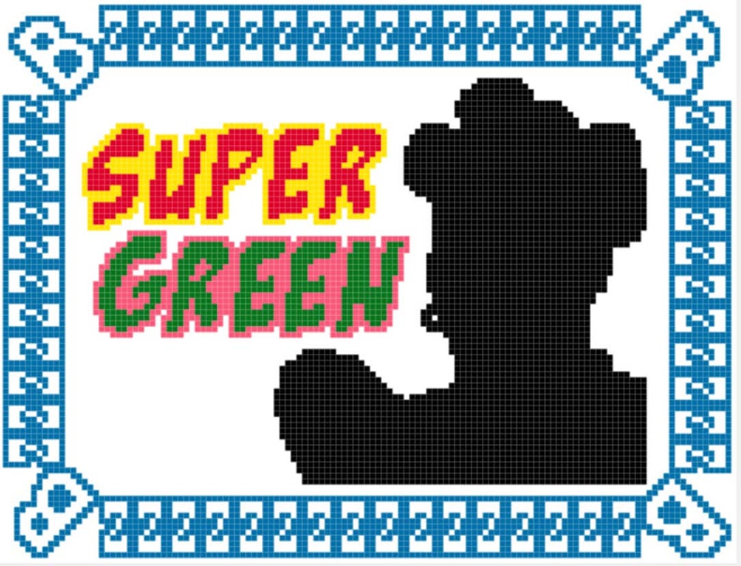 The Fifth Element Ruby Rhod Super Green Silouette Cross Stitch Pattern ...