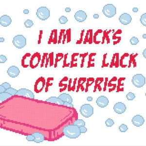 Fight club jack's surprise quote with bubble border pdf pattern download