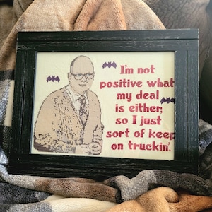 What we do in the shadows colin robinson energy vampire keep on truckin cross stitch pattern only digital pdf download