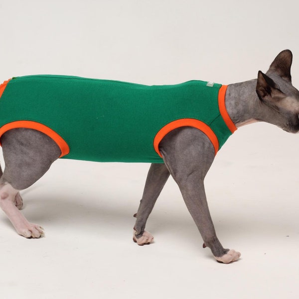 Post-surgery pet suit, Pet Cat Recovery Suit Sterilization Jumpsuit, Allows for Defecating in Litter Box