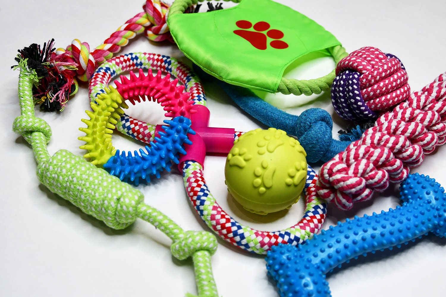 Dog toys Set 10 pack, Gift set for Dog, Training Toys, Dog Chewing Toys -  My Happy Pets Boutique
