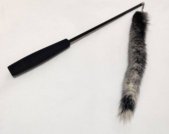 Retractable fishing rod type Cat Toy, Mink tail  Cat Wand Toys Teaser