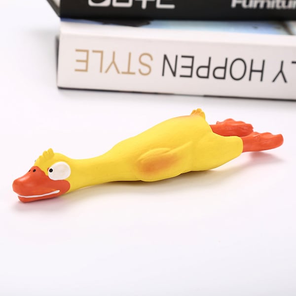 Dog toy, Latex Squeaky Dog Chewing  Toy Chicken, Teething Healthy dog toy