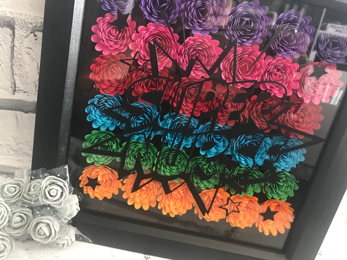 Personalised flower box frame Etsy