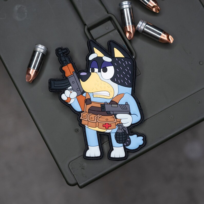 Tactical Blue Dog Morale Patches With Matching Adhesive Loop Etsy