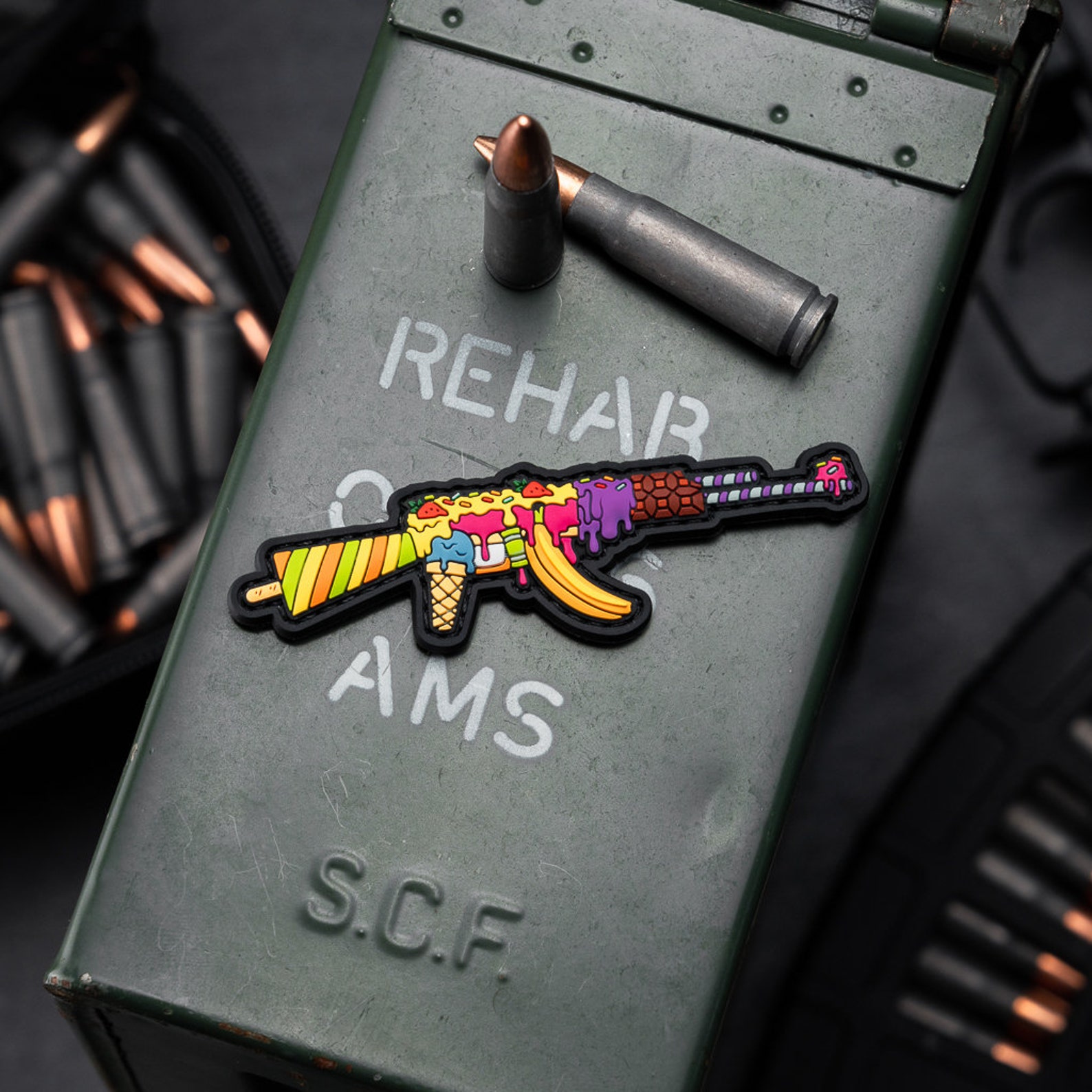 Ice Cream Guns AR15 and AK47 PVC Morale Patch Airsoft Patch Etsy