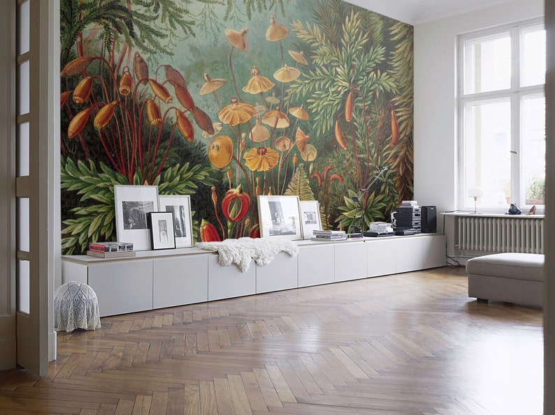 Amazonian Jungle Wallpaper Removable Wallpaper Green Etsy