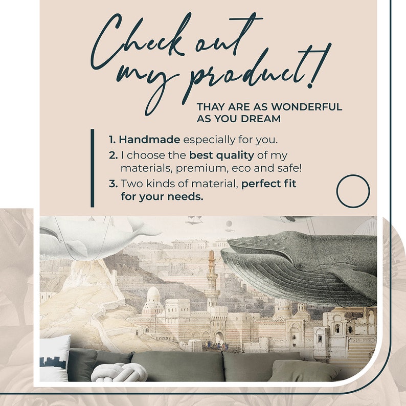 Japanese Fish Wallpaper Removable Wallpaper Gray Wallpaper Etsy