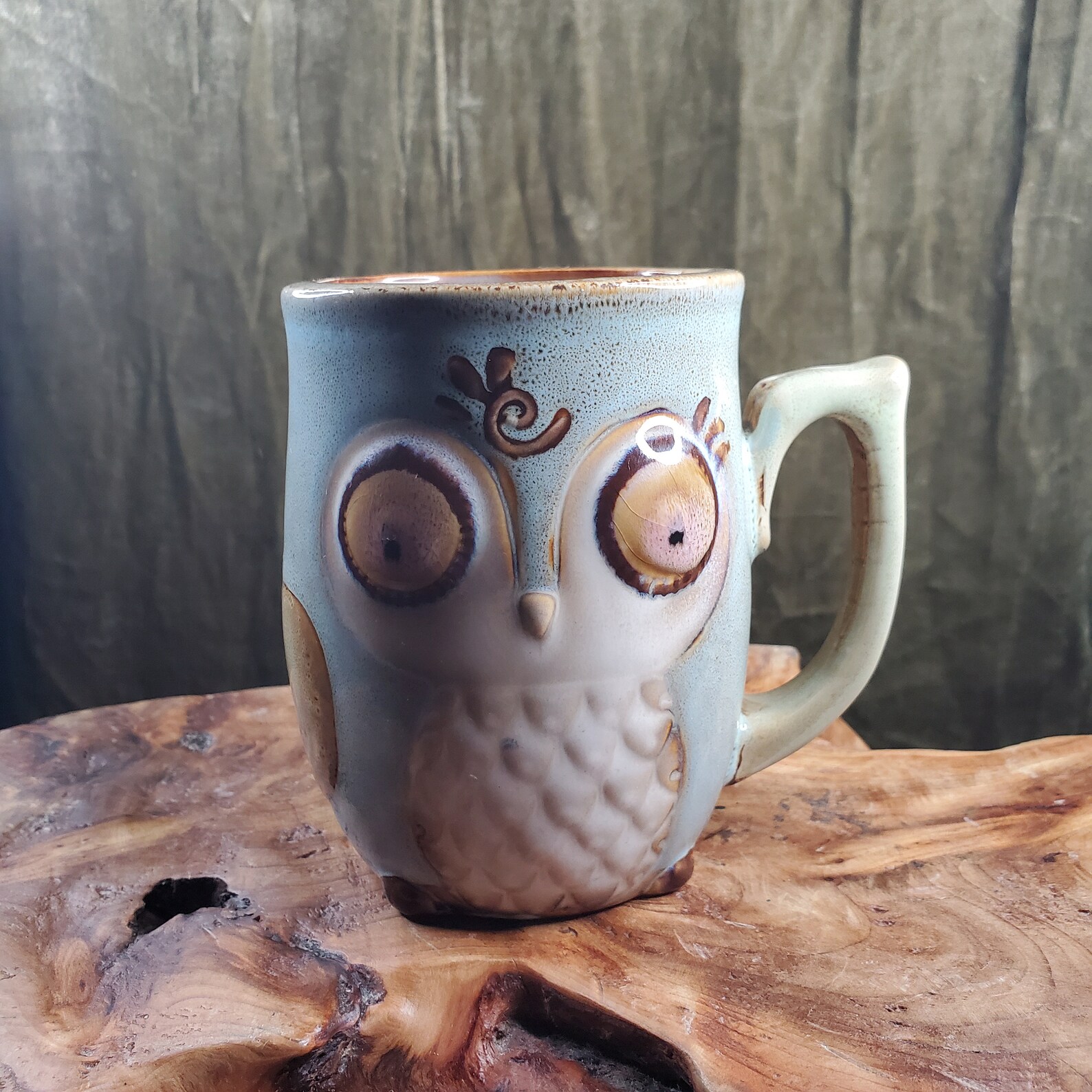 Gibson Home Owl Coffee Mug Oz Glazed Ceramic Etsy