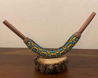 Tepi di Palo Sangre con decorazione Shipibo kene