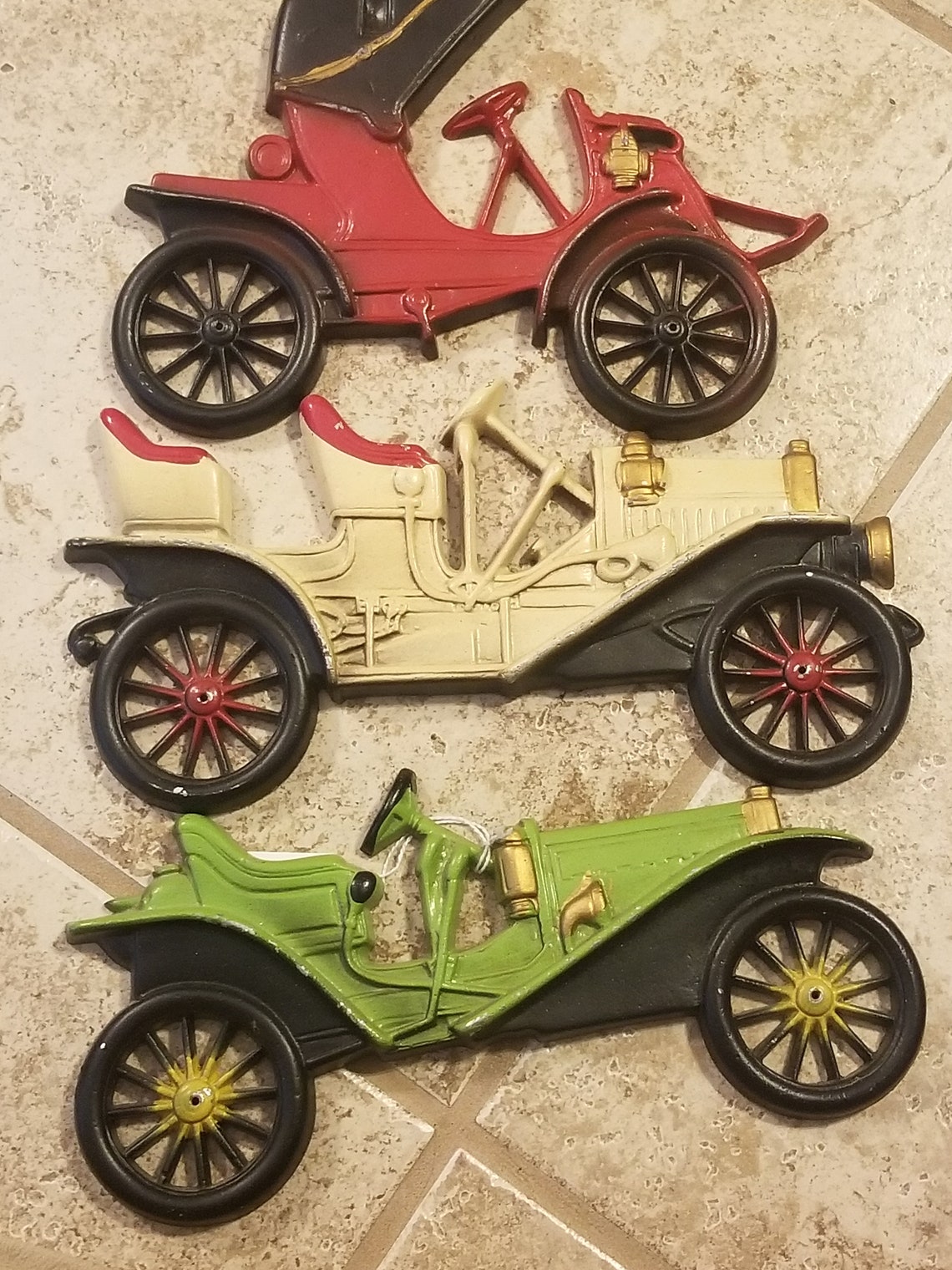 3 Midwest Products Co Metal Car Wall Plaques c. 1960 Etsy