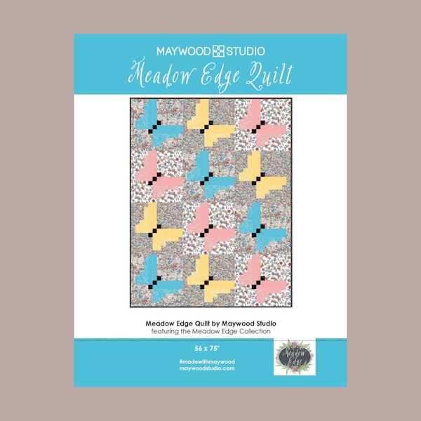 Meadow Edge Quilt Kit, Meadow Edge Fabric Quilt Kit, 56"x 75" Quilt Top & Binding Kit