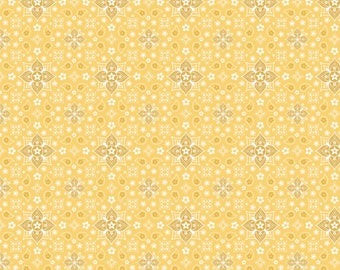 Bandanas Forever in Yellow, Farmgirls Unite by Poppie Cotton, Fabric by the Yard, Country Fabric, Farm Fabric, POCFG20722
