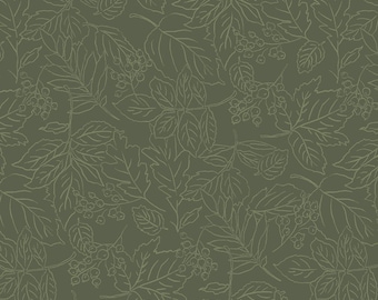 Line Leaves on Green, Rustle, Leaves, Maywood Studio, MAS10817-G