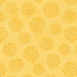 Yellow Tonal Flowers, Sunflower Splendor, Wilmington Prints,  Fabric by the Yard
