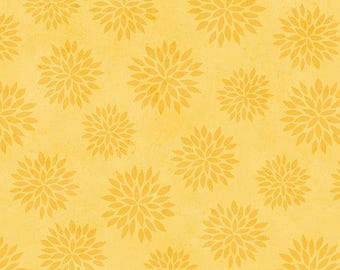 Yellow Tonal Flowers, Sunflower Splendor, Wilmington Prints,  Fabric by the Yard