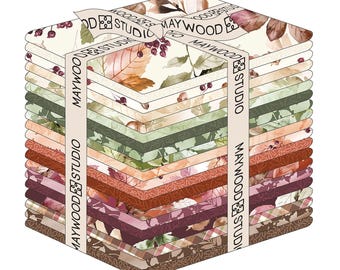 Rustle FQ Bundle, 20 Pieces, Autumn Fall Leaves, Maywood Studio, FQ-MASRUST