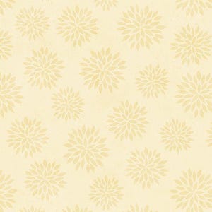 Cream Tonal Flowers, Sunflower Splendor, Wilmington Prints, Fabric by the Yard