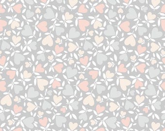 Hearts in Light Gray,  Honey Bunny, Maywood Studio, MAS10914-K