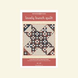 Lovely Bunch Quilt Kit, Vintage Floral Fabric Quilt Kit, 72"x 72" Quilt Top & Binding Kit
